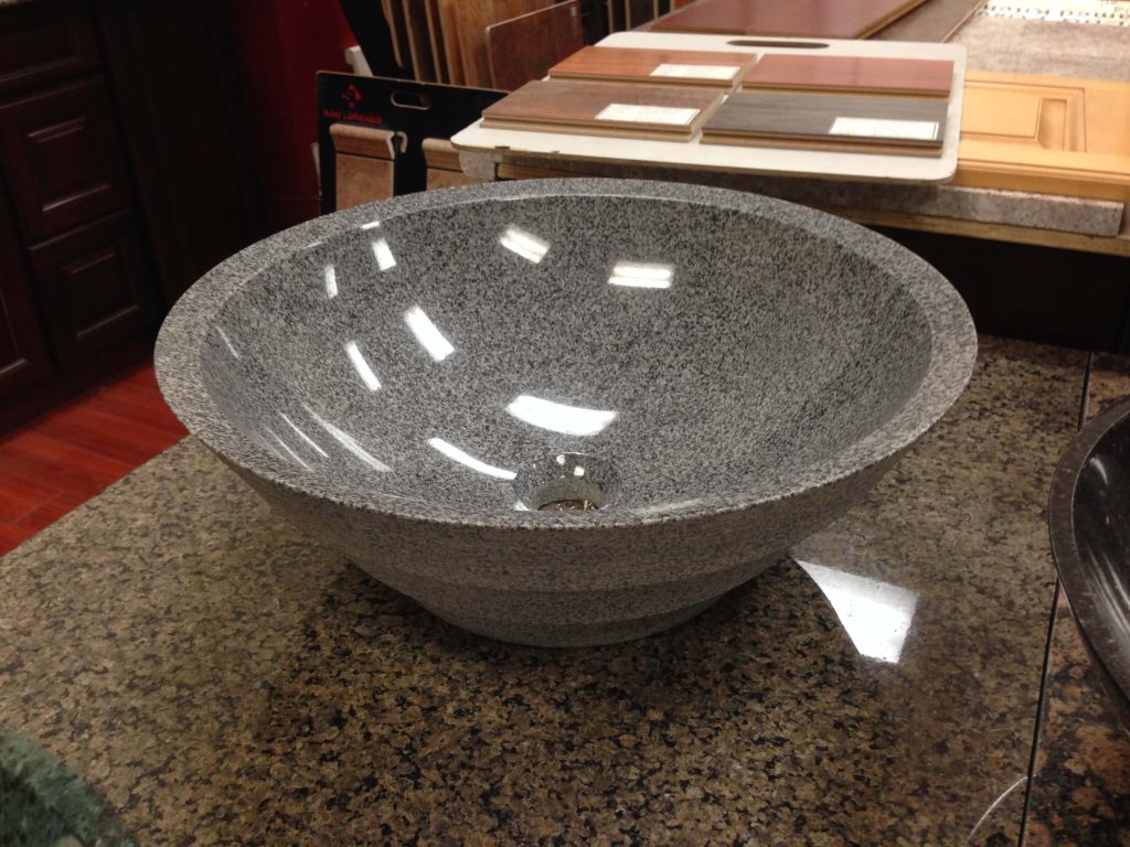 grey granite polished wash basin